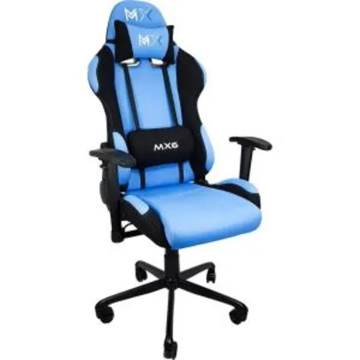 Cadeira Gamer MX6 Giratória Azul com Preto - Mymax - R$468