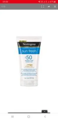 [AME 50% de volta ] Neutrogena Sun Fresh Aqua Light FPS 50 - Protetor Solar 120ml | R$60