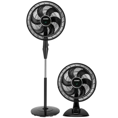 Ventilador de Coluna e Mesa 40cm Arno Ultra Silence Force 2 em 1 Desmontável VDM2 6 Pás 3 Velocidades Preto