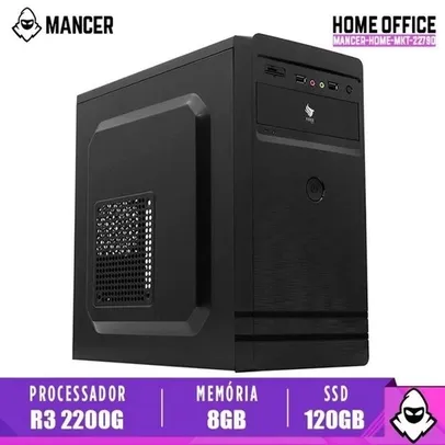 Computador Desktop Mancer, AMD Ryzen 3 2200G, 8GB DDR4, SSD 120GB, 500W | R$2060