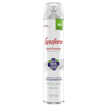 [REC / +Por- R$14.99] Lysoform Original, Desinfetante Aerossol, Desinfetante para superfícies, 432ml