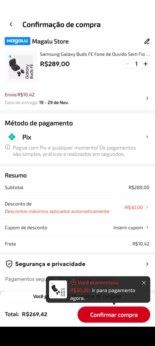 Imagem na descrição da promoção