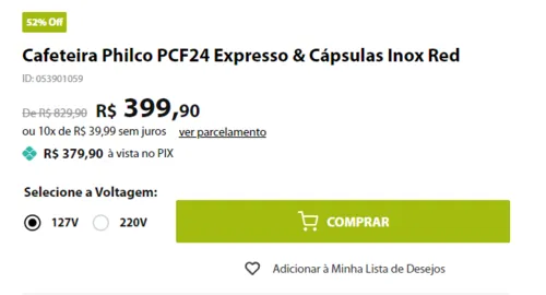 Imagem na descrição da promoção