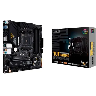 Placa-Mãe Asus TUF Gaming B550M-PLUS, AMD AM4, mATX , DDR4, M.2, Aura para fita RGB - 90MB14A0-C1BAY0