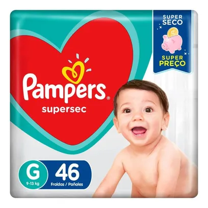 Product photo Fralda Pampers Supersec - G - 46 Unidades