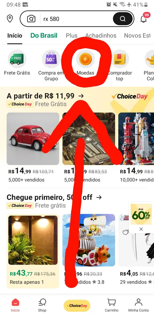 Imagem na descrição da promoção