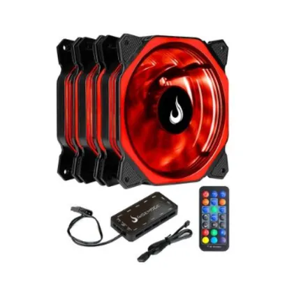 Cooler Fan Rise Mode RGB Aura, 3 Unidades, 120mm, Preto - RM-AU-02-RGB