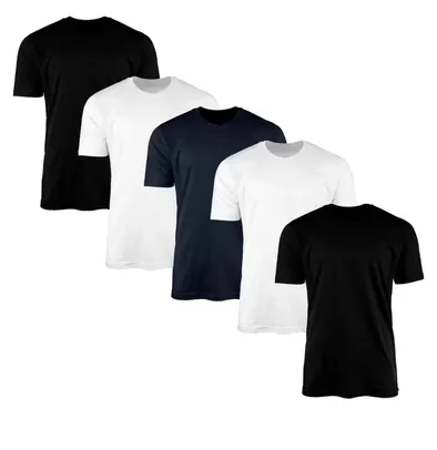 Kit 5 Camisetas AMGK Masculina Lisa Básica 100% Algodão