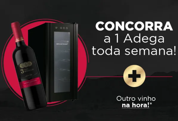 Promoção 3 Medallas - Concorra a 1 adega toda semana