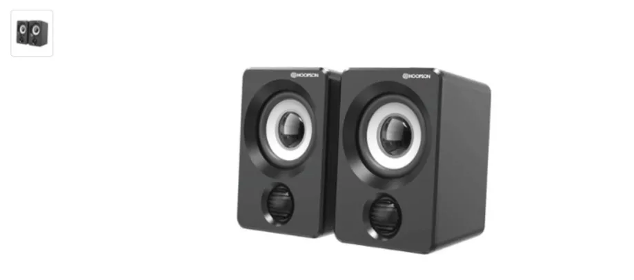 Caixa de Som Hoopson, 6W RMS, USB, P2, Preto - CXPC-019 PT