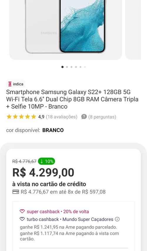 Imagem na descrição da promoção