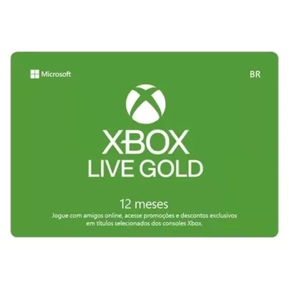 Gift Card Digital XBox Live Geoblocked Assinatura 12 meses