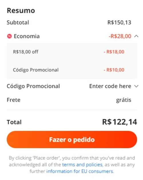 Imagem na descrição da promoção