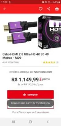 Cabo HDMI