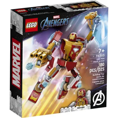 [AME R$47,94] Lego® Marvel Armadura Robô Do Homem De Ferro 76203 - Kit Incrível (130 Peças)