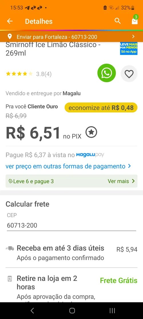 Imagem na descrição da promoção