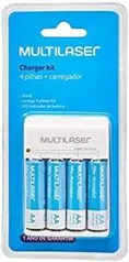 [Prime] Carregador de pilhas Multilaser AA/AAA +4 pilhas AA 2500Mah - CB054