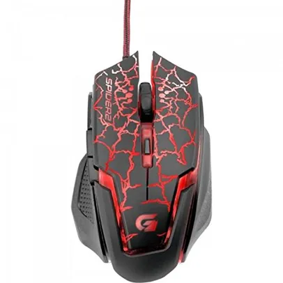 Mouse Gamer USB 3200DPI Spider 2, Fortrek, Mouses, Preta/Vermelho