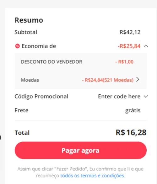 Imagem na descrição da promoção