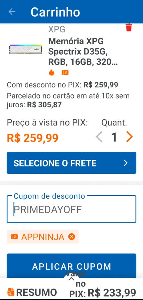 Imagem na descrição da promoção