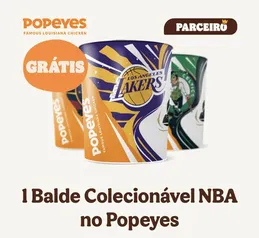 Ganhe um Balde Colecionável NBA Grátis - Resgate no App Burger King®