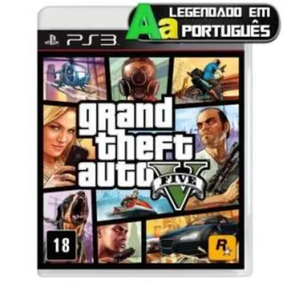 [Ricardo Eletro] Jogo Grand Theft Auto V (GTA 5) para Playstation 3 (PS3) por R$ 97,90.