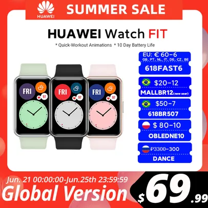 Smartwatch Huawei Watch Fit | R$332