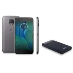 Motorola Moto G5S Plus Platinum  XT1802 + Carregador Portátil ONN Preto PC877 - R$1037 EM 10X SEM JUROS!