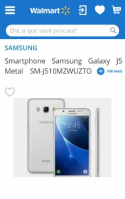 Smartphone Samsung Galaxy J5 Metal SM-J510MZWUZTO Branco Dual chip Android 6.0 Marshmallow 4G Acabamento Premium em aço escovado -Telefonia - Smartphones - Walmart.com