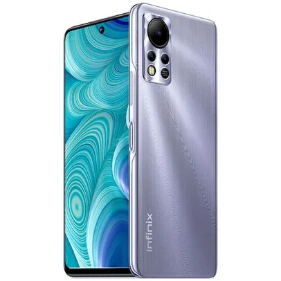 Smartphone Infinix Hot 11S Prata 128GB, 6GB RAM, Câmera Tripla até 50 MP, Bateria de 5000 mAh,Tela 6,78” de 90 Hz Full HD , Dual Chip