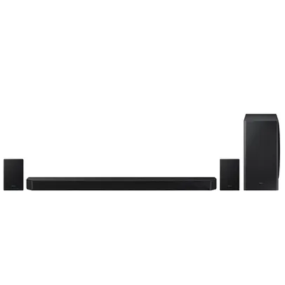 Soundbar Samsung HW-Q950A, com 11.1.4 canais, Dolby Atmos, Acoustic Beam, Sincronia Sonora e Alexa integrado