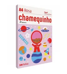 Papel Chamequinho Rosa A4 100 Folhas