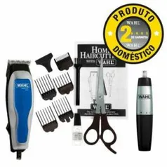 Kit Wahl Máquina de Cortar Cabelo Home Cut Basic + Aparador de Pelo Trimmer por R$ 49,90