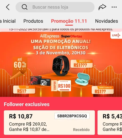 Imagem na descrição da promoção