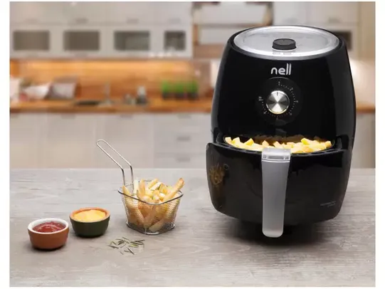 Fritadeira Elétrica sem Óleo/Air Fryer Nell Smart - Preta 2,4L com Timer | PROMOÇÃO