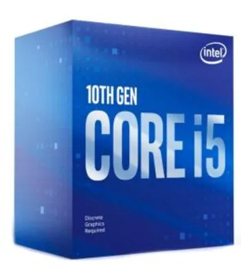 Processador Intel Core i5-10400F Cache 12MB, 2.9GHz LGA 1200 (Sem Vídeo) - BX8070110400F -R$1188