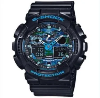Relógio Masculino Casio G-Shock GA-100CB-1A 55 mm Preto - R$ 199