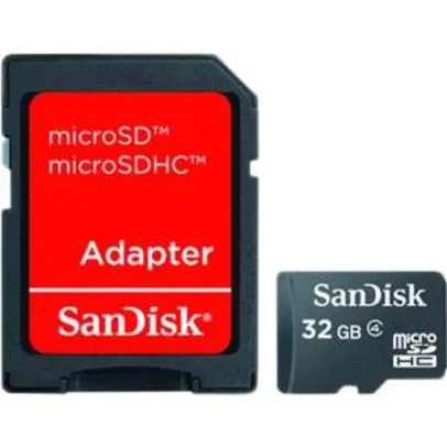 [Americanas] Cartão de memória Sandisk 32gb Micro Sd com Adaptador SD - R$30