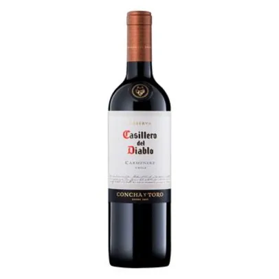 [L6P3] Vinho Tinto Chileno Casillero del Diablo Carmenere Reserva 750 ml