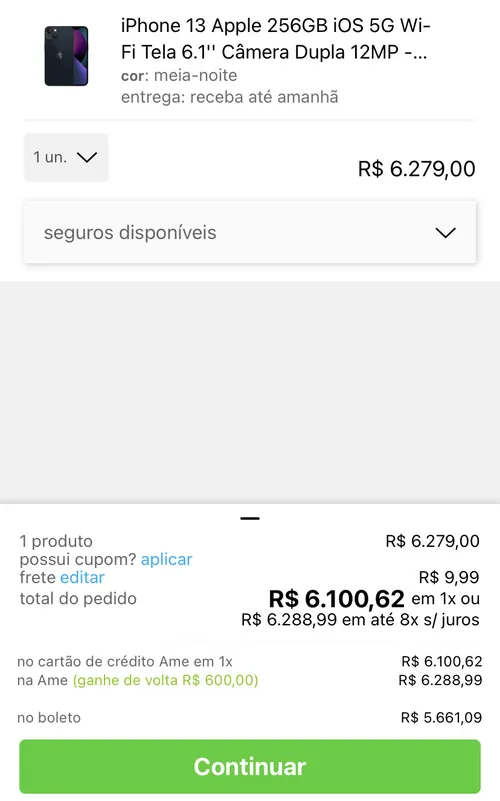 Imagem na descrição da promoção