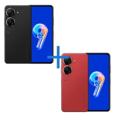 Smartphone ASUS Zenfone 9 8GB/ 128GB Midnight Black + Smartphone ASUS Zenfone 9 8GB/ 128GB Sunset Red