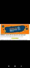 20% SEM VALOR MÍNIMO EM TODO O SITE