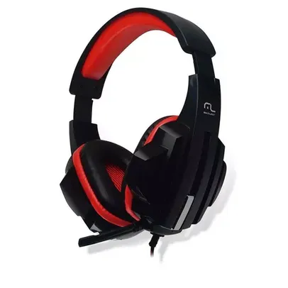 Headset Gamer Cabo Nylon P2 Preto/Vermelho Multilaser PH120