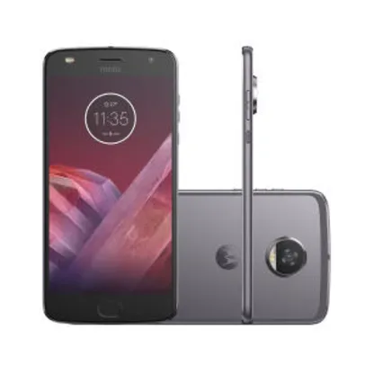 Smartphone Motorola Moto Z2 Play 64GB Platinum - Dual Chip 4G Câm. 12MP + Selfie 5MP Tela 5.5"