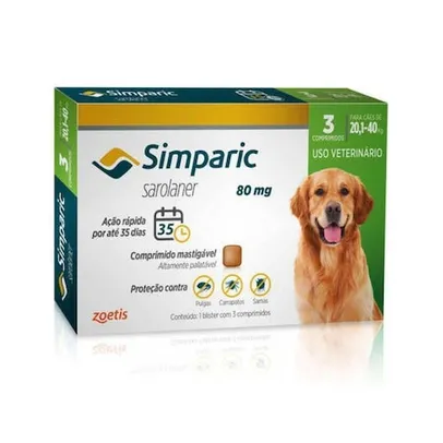 Simparic 3 Comp 80 Mg (20,1 Kg - 40 Kg)