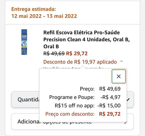 Imagem na descrição da promoção