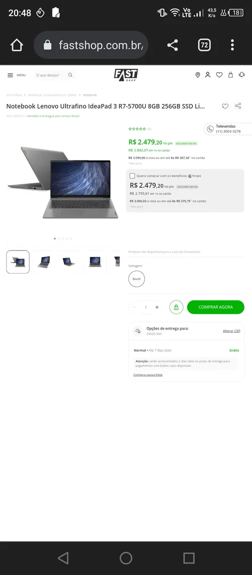 Imagem na descrição da promoção