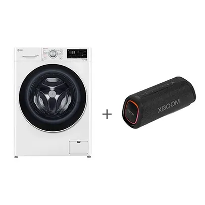 Combo Lava e Seca Smart LG VC5 12kg Branca + Caixa de Som Portátil LG XBOOM Go XG5