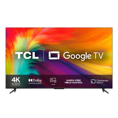 Smart TV LED 65'' TCL 4K UHD Google TV HDR com Wifi Dual Band Bluetooth Controle Remoto com Comando 