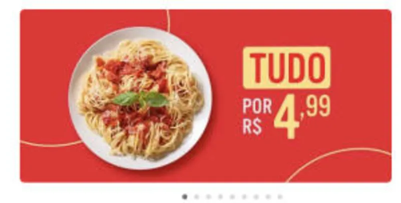 Pratos selecionados no Ifood por R$4,99